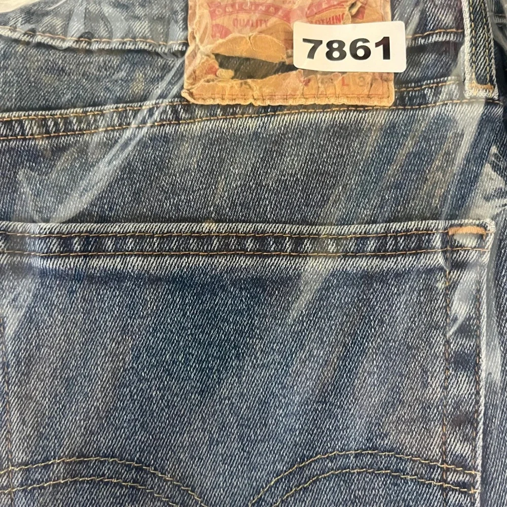 Levi Strauss & Co Mens 36x34 505 Straight Leg Blue Wash Denim Jeans‎
